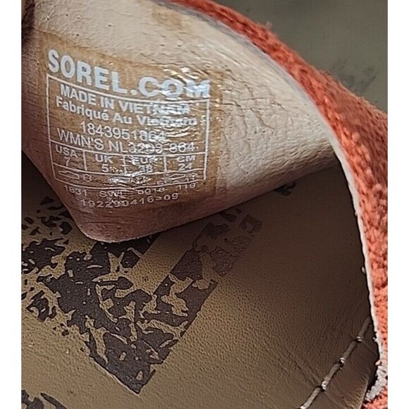 SOREL Ella Orange Fall Multicolor Strappy Sandals Crisscross Womens Size 7 EU 38 - Picture 9 of 10